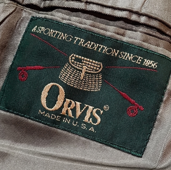 Orvis Harris Tweed Blazer 42R Brown Houndstooth Wool Jacket USA Made - Picture 9 of 13